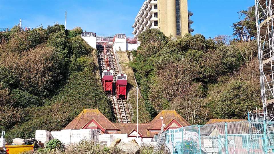 The lift will transport people from the cliffside to the beach