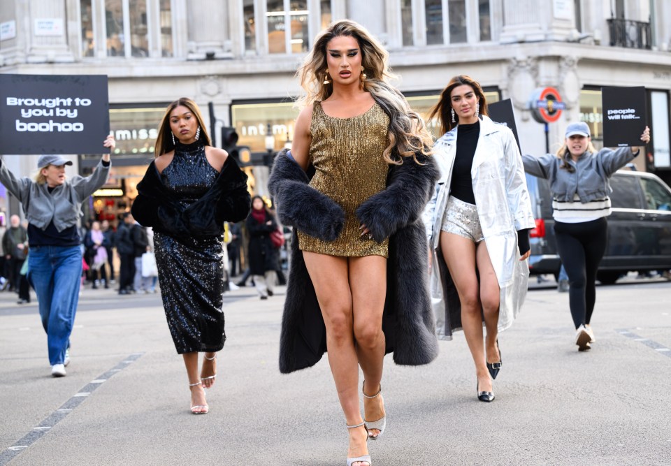 Drag Race UK star Tomara Thomas led an impromptu catwalk in Oxford Circus