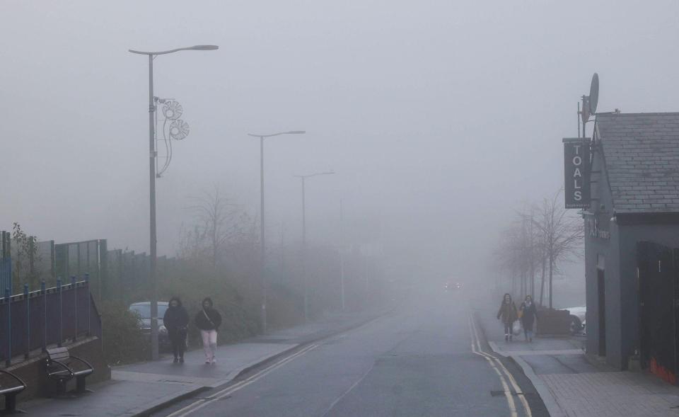 Heavy fog in County Armagh yesterday