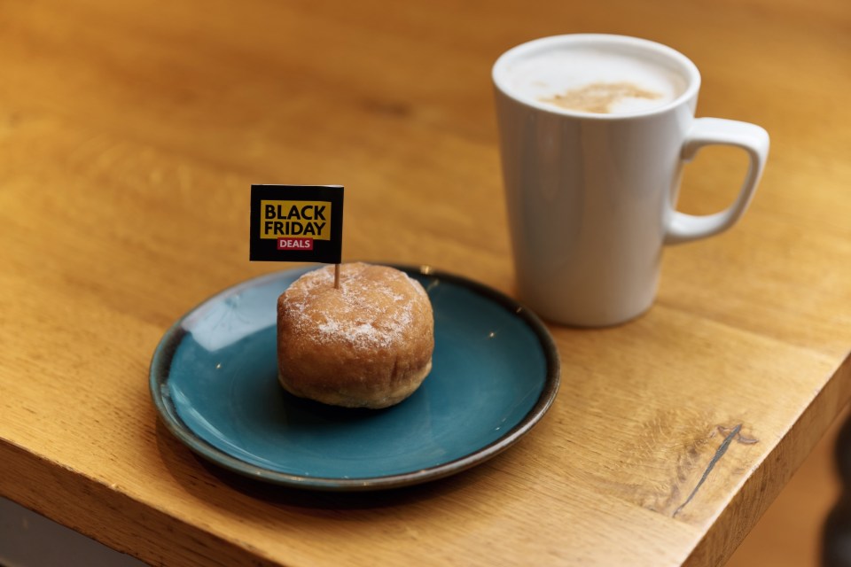 Morrisons is giving away a jam doughnut with every hot drink bought in its cafes, this Black Friday