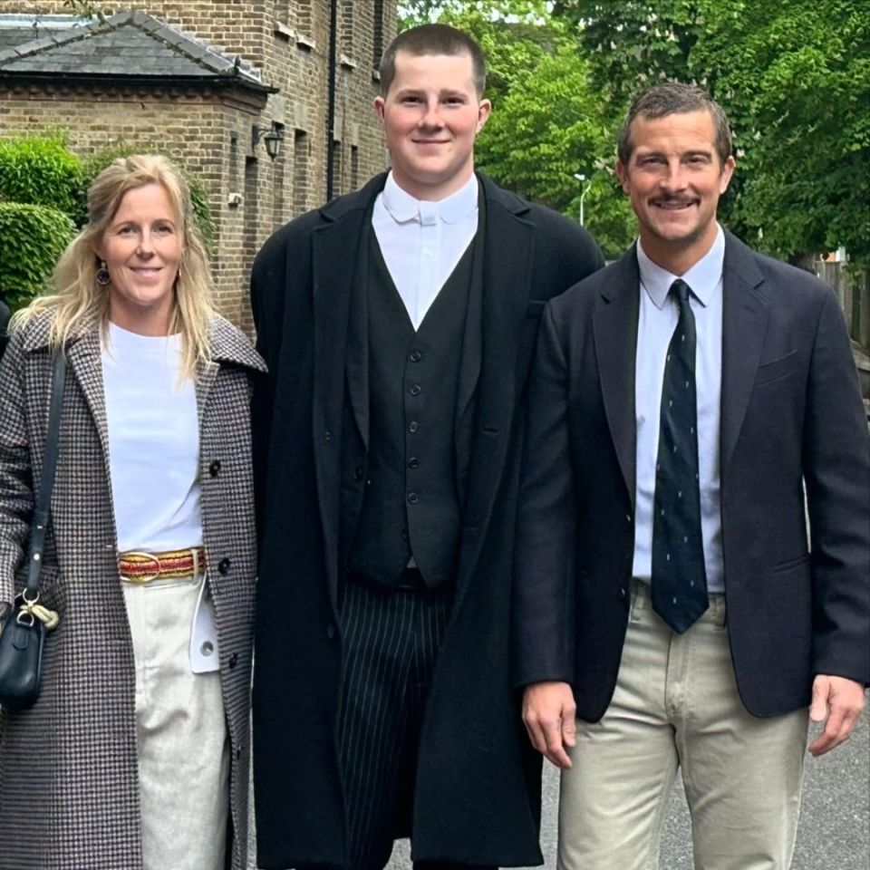 Bear Grylls’ son Marmaduke, 18, towers over his dad