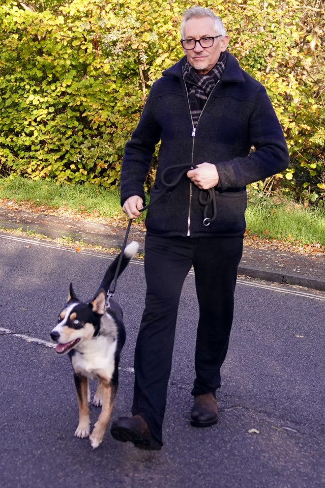 Lineker outside his home in London yesterday