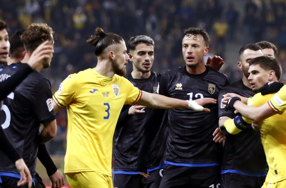 Romania's Spurs star Radu Dragusin intervened as things heated up