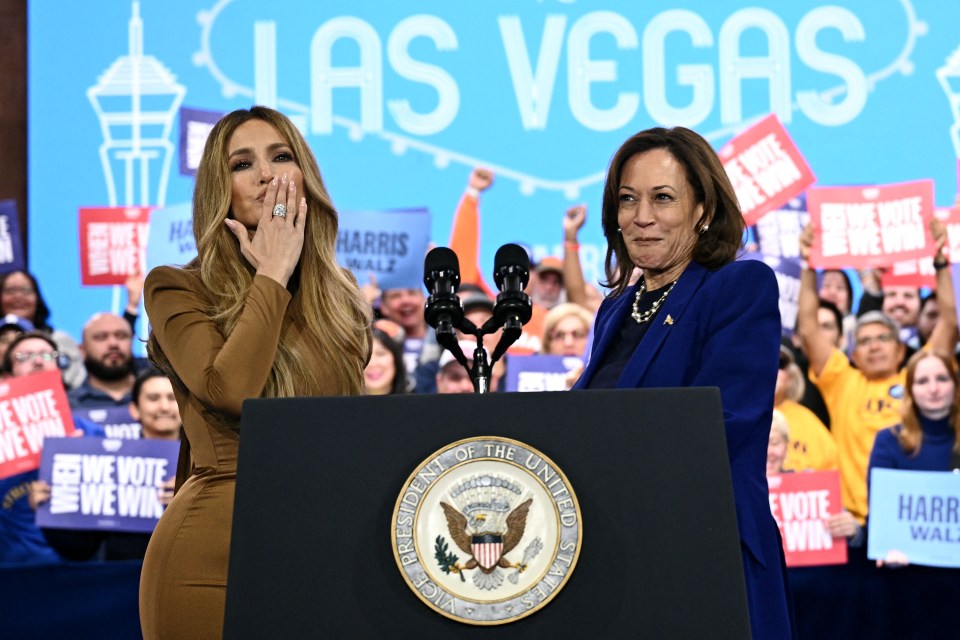 Kamala Harris has the endorsement of huge celebrities including Jennifer Lopez