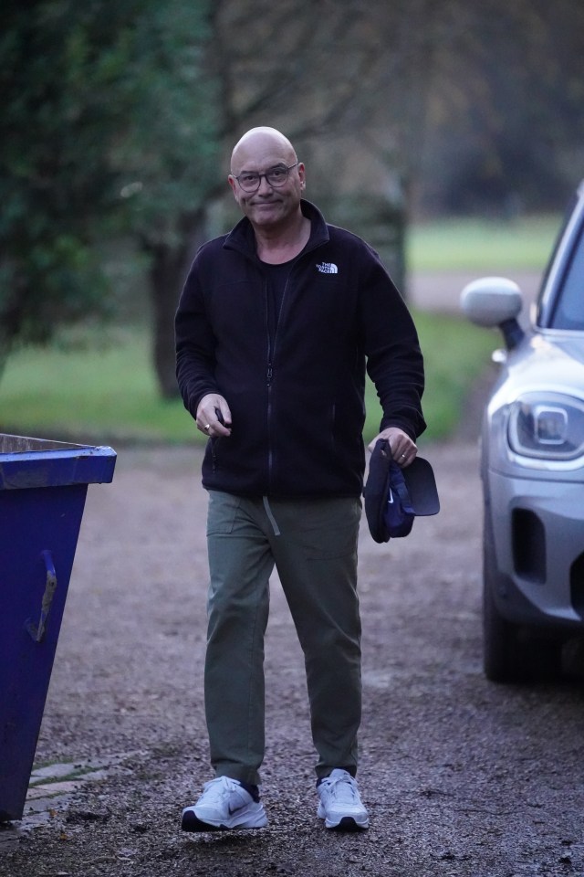 Gregg Wallace smiled outside his Kent home on Thursday