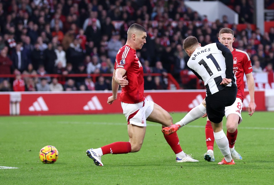 Harvey Barnes clinched the Magpies' win late on soon after coming on