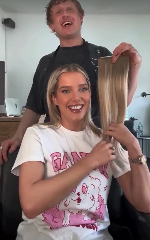 Helen Flanagan has showed off her ‘real’ hair before getting a fresh set of extensions