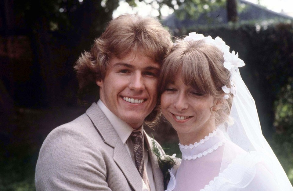 Helen wore a T-shirt with the names of all Gail's former hubbies, pictured with character Brian Tilsey