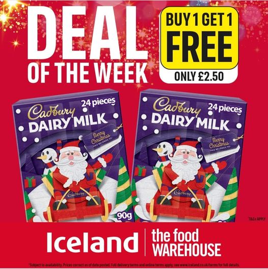 Popular Cadbury advent calendars slashed to just £1.25 at Iceland