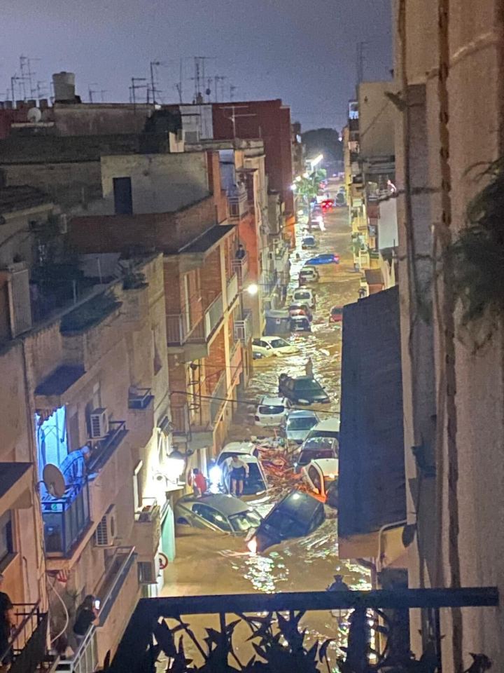 Streets were turned to rivers during the flooding