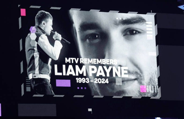 a screen that says mtv remembers liam payne 1993-2024