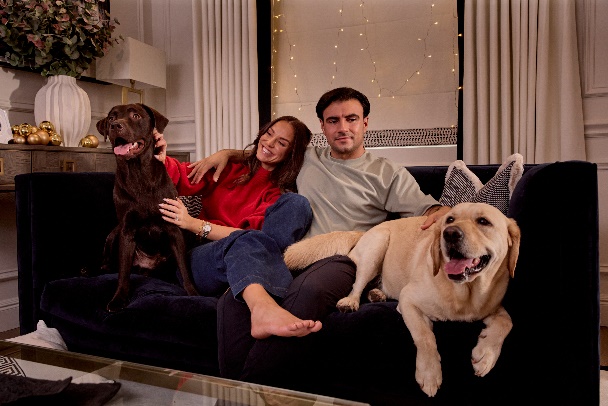 Vicky loves sleeping beside her dogs, while husband Ercan snoozes in the spare room