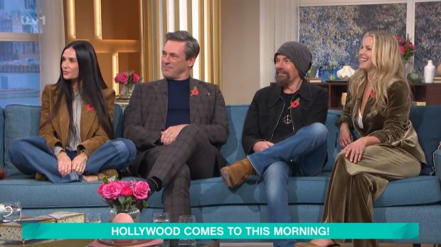 He appeared on the ITV daytime show with Demi Moore, Jon Hamm and Ali Larter