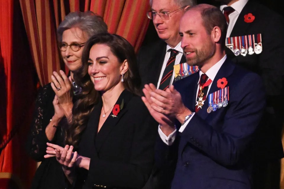 The Prince and Princess of Wales seen inside the venue