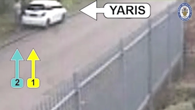 CCTV footage captured the pair leaving the car before Andmichaen returns alone