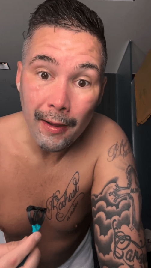 He shared an emotional Instagram video as part of his Movember Shaving Story series