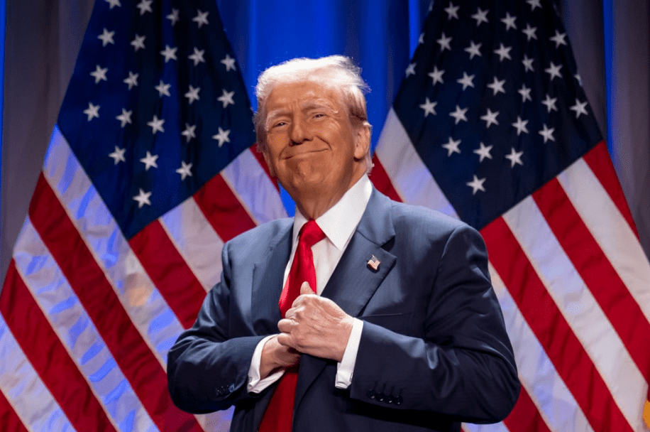 President-elect Donald Trump arrives to speak at a meeting of the House GOP conference, November 13