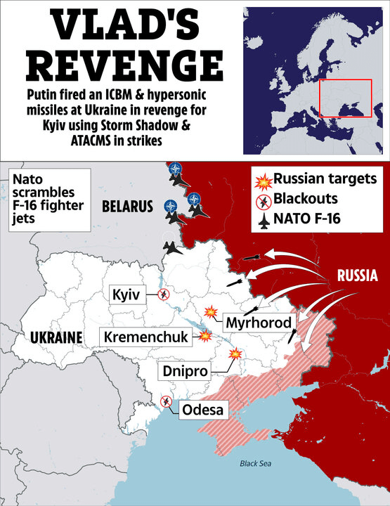 a map of vlad 's revenge shows russian targets