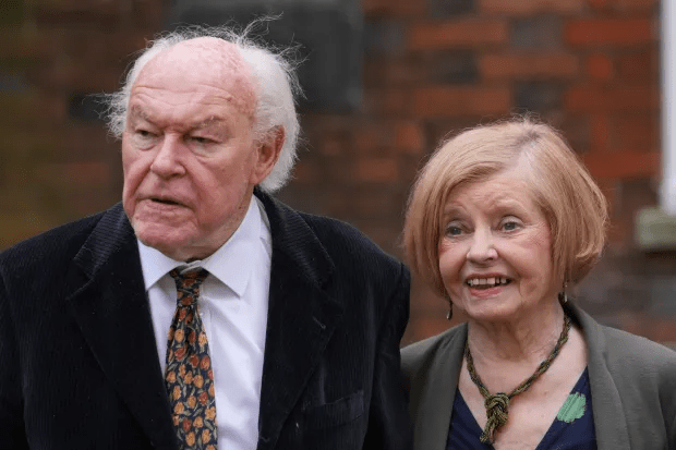 The star with his wife Prunella Scales