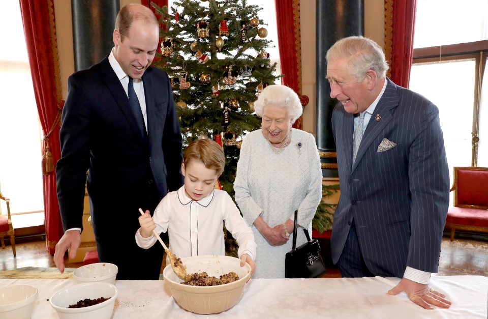 The royals wait until Charles is ready to go to bed before they leave