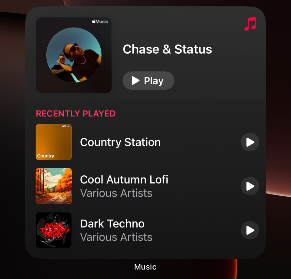 You can turn Apple Music into a giant widget that shows your Recently Played music