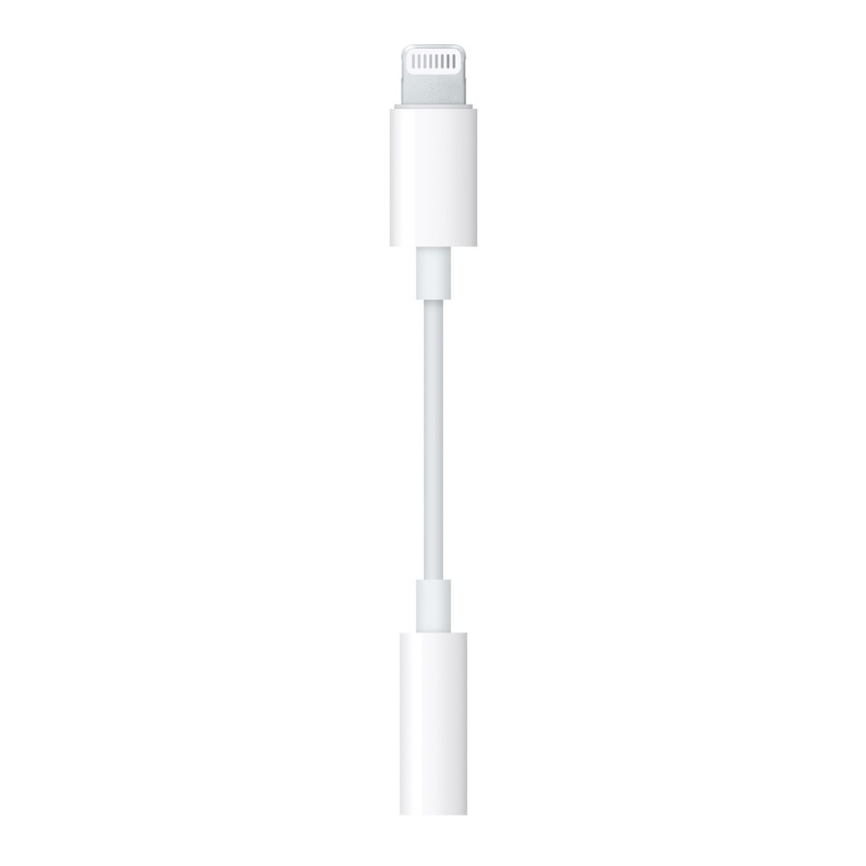 a white lightning cable with a connector on the end