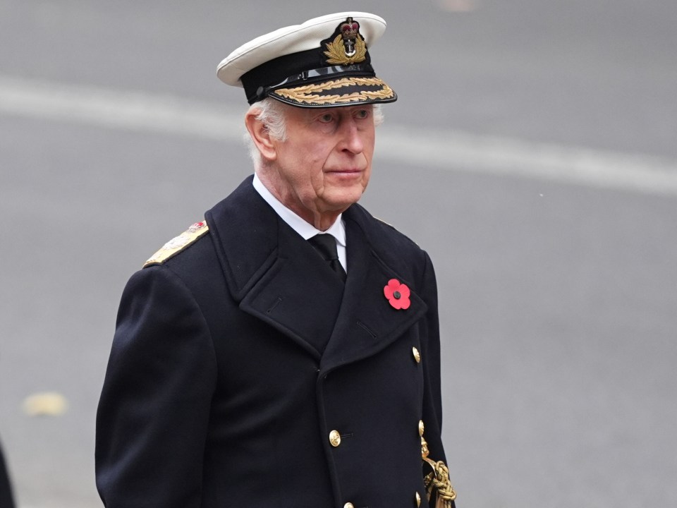 Charles standing in front of the Cenotaph