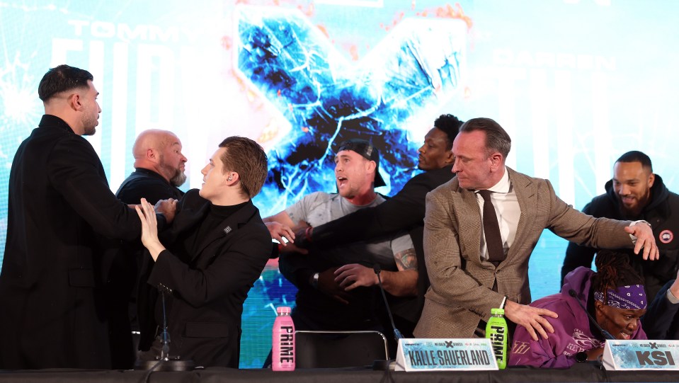 Fury and Till clashed at a press conference