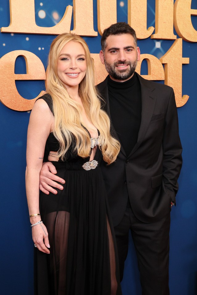 Lindsay and husband Bader Shammas at the premiere