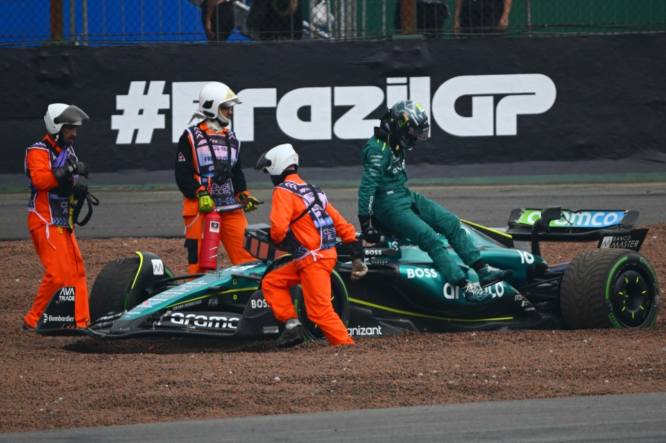 Lance Stroll did not start the race after losing control in the formation lap