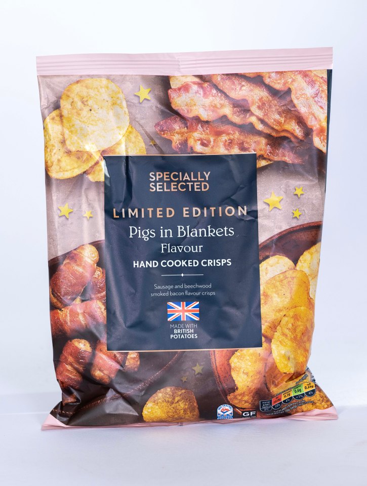 Aldi's pigs in blanket crisps are perfect for a light snack while you wait for Christmas lunch