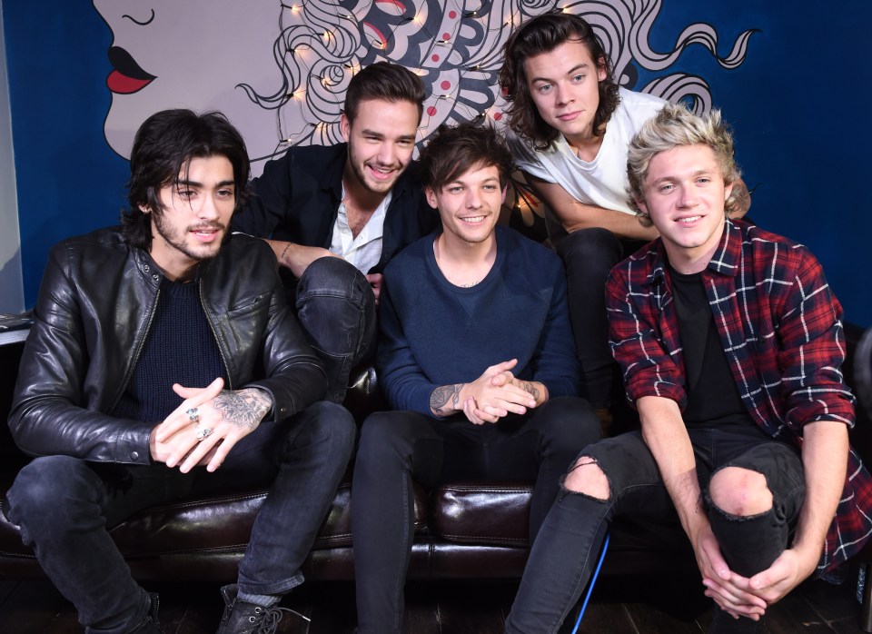 Liam Payne pictured with his former One Direction bandmates