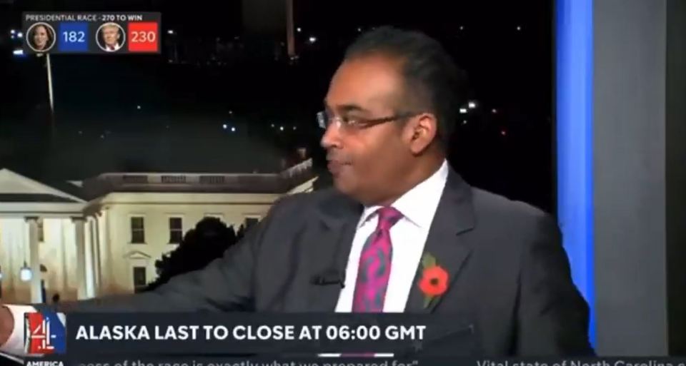 Co-host Krishnan Guru-Murthy was forced to apologise