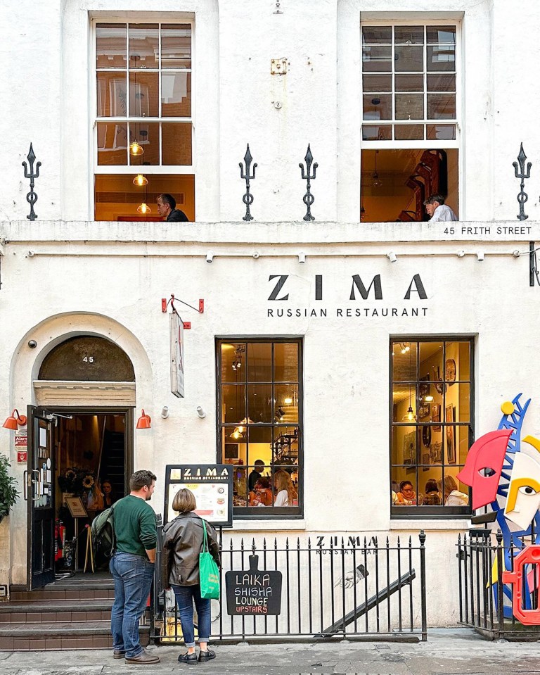 His London restaurant Zima on Frith Street