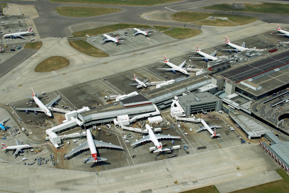 A man was then arrested in Heathrow Airport last night