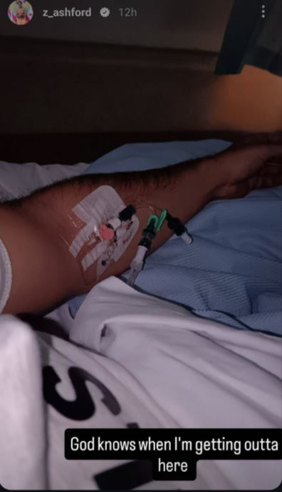 A Love Island star has sparked concern amongst his fans after sharing a photo from a hospital bed