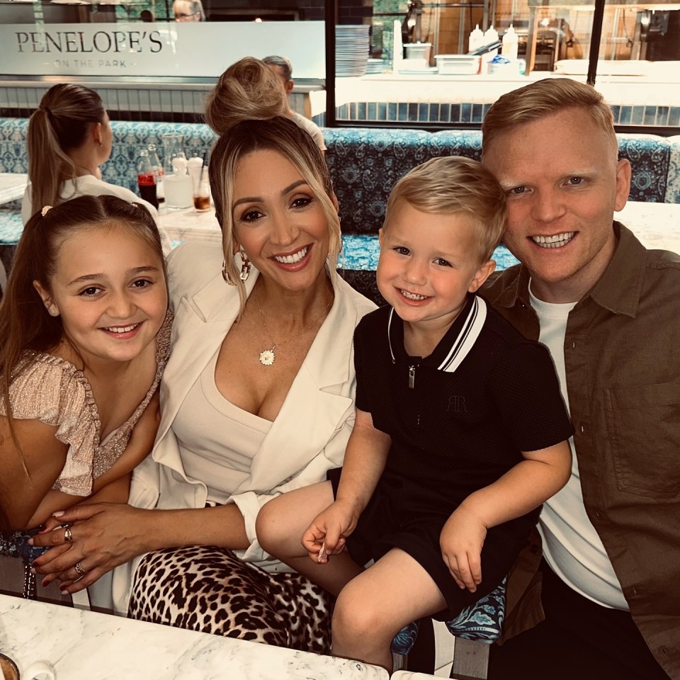 Lucy with Sienna, Lewis and their son