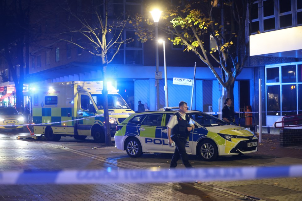 A manhunt is underway following a brutal stabbing incident in Ilford, East London