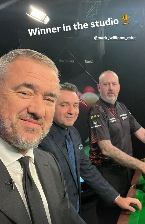 Stephen Hendry was working on punditry duty with ITV