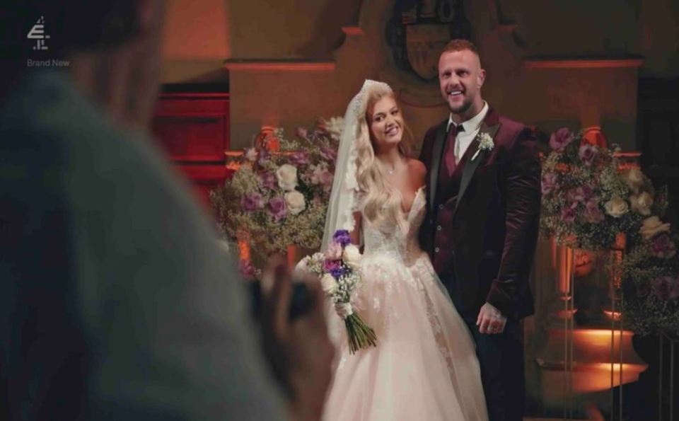 The couple met for the first time on their wedding day