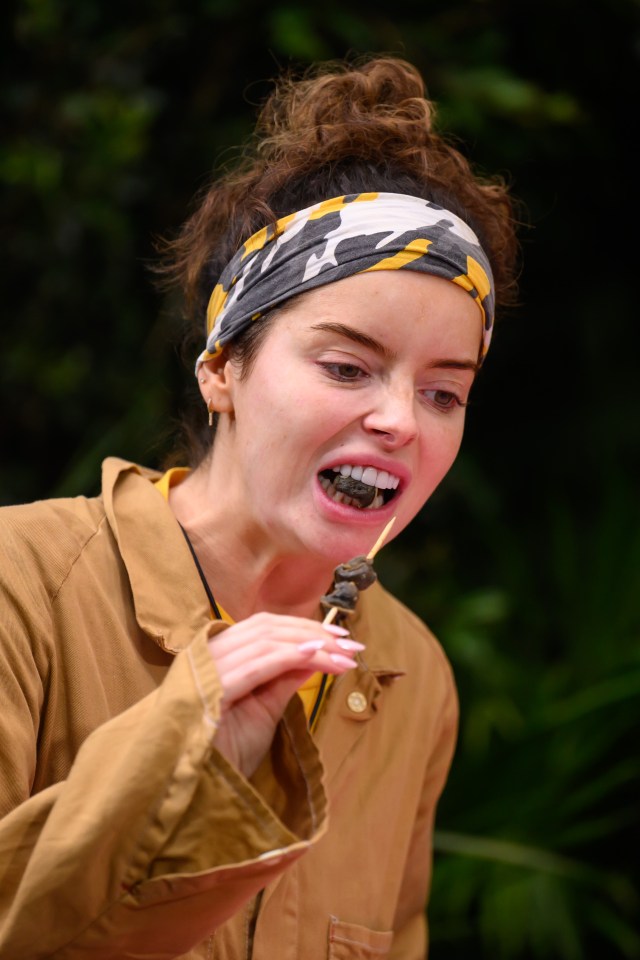 Maura Higgins during her first eating trial on I'm A Celeb