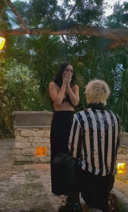 Megan claimed she and MGK drank each other's blood after he proposed in 2022