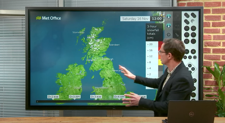 Met Office meteorologist Alex Deakin said some snow is likely to fall this weekend