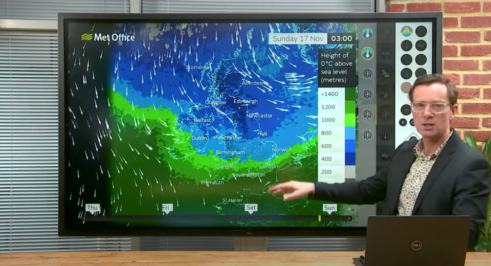 Cold weather will be pushing south from this weekend, said Mr Deakin