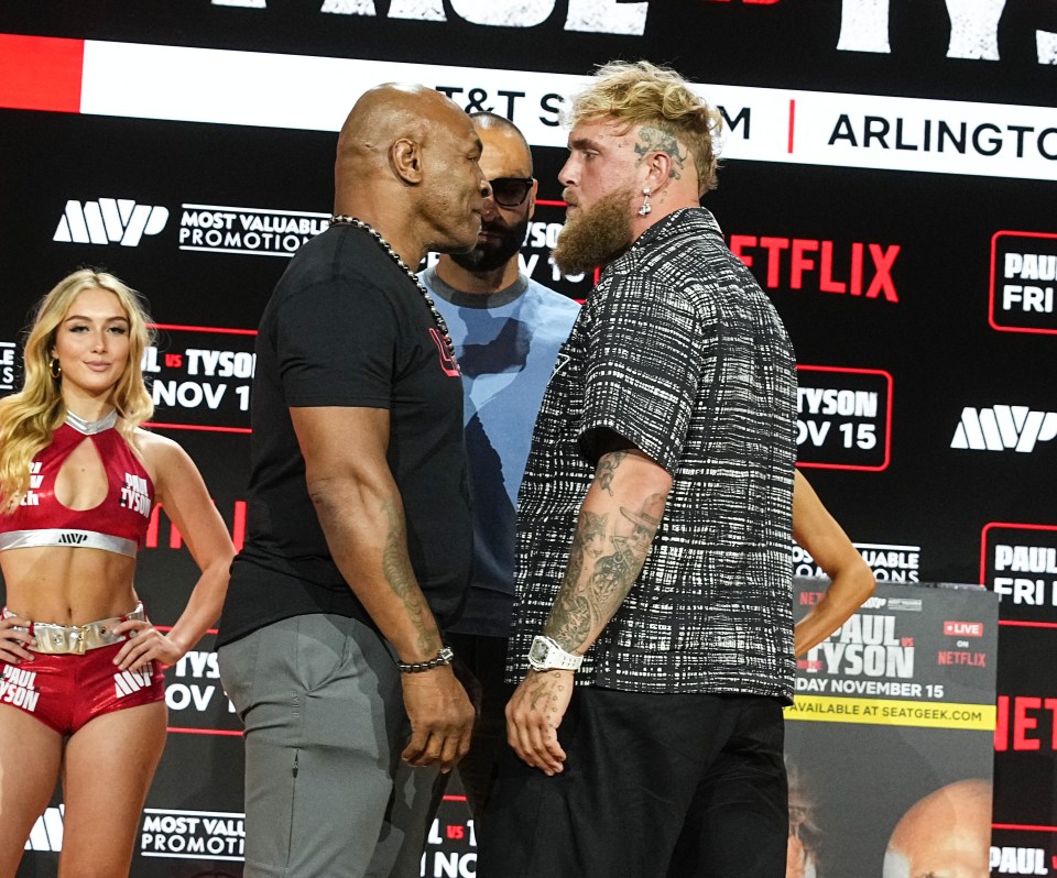 Tyson facing off with Jake Paul