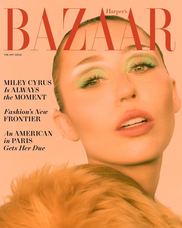 Miley on the cover of Harper's Bazaar's December '24/ January '25 Art Issue