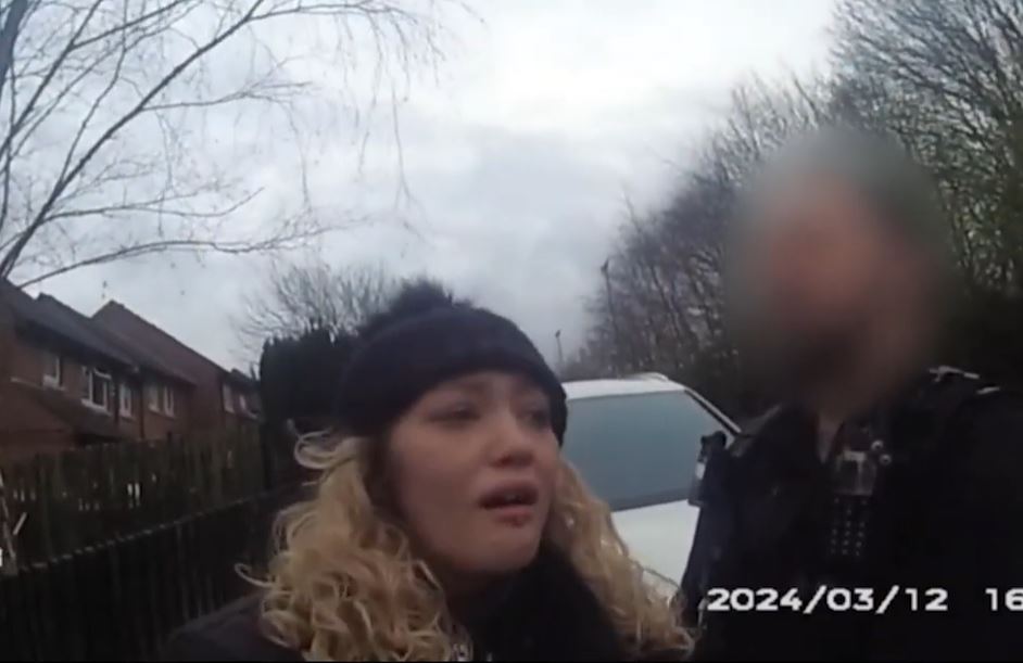 The moment Rebecca Moore was arrested by South Yorkshire Police officers for the murder of Sacad Ali