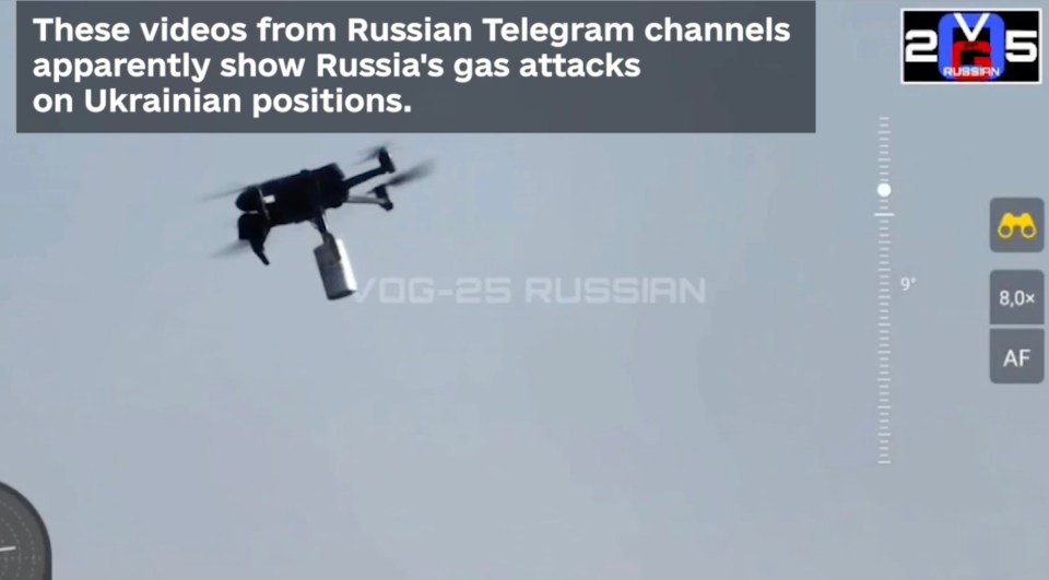 Footage on pro-Russian telegram channels shows how Russian troops use drones to smoke out Ukrainian forces