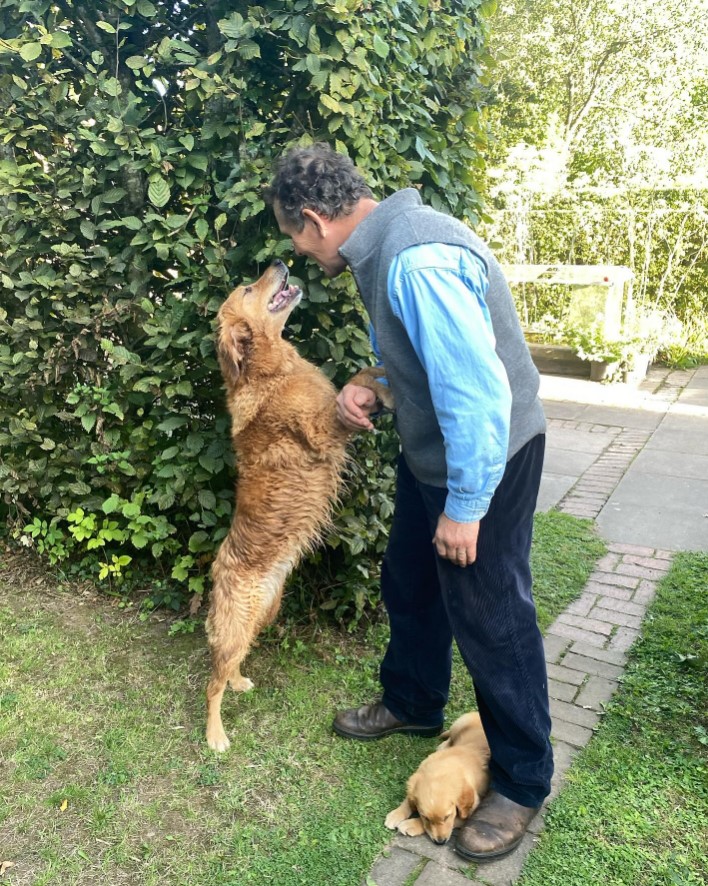 Monty Don says that getting outside and walking his dogs helps to chase away the winter blues