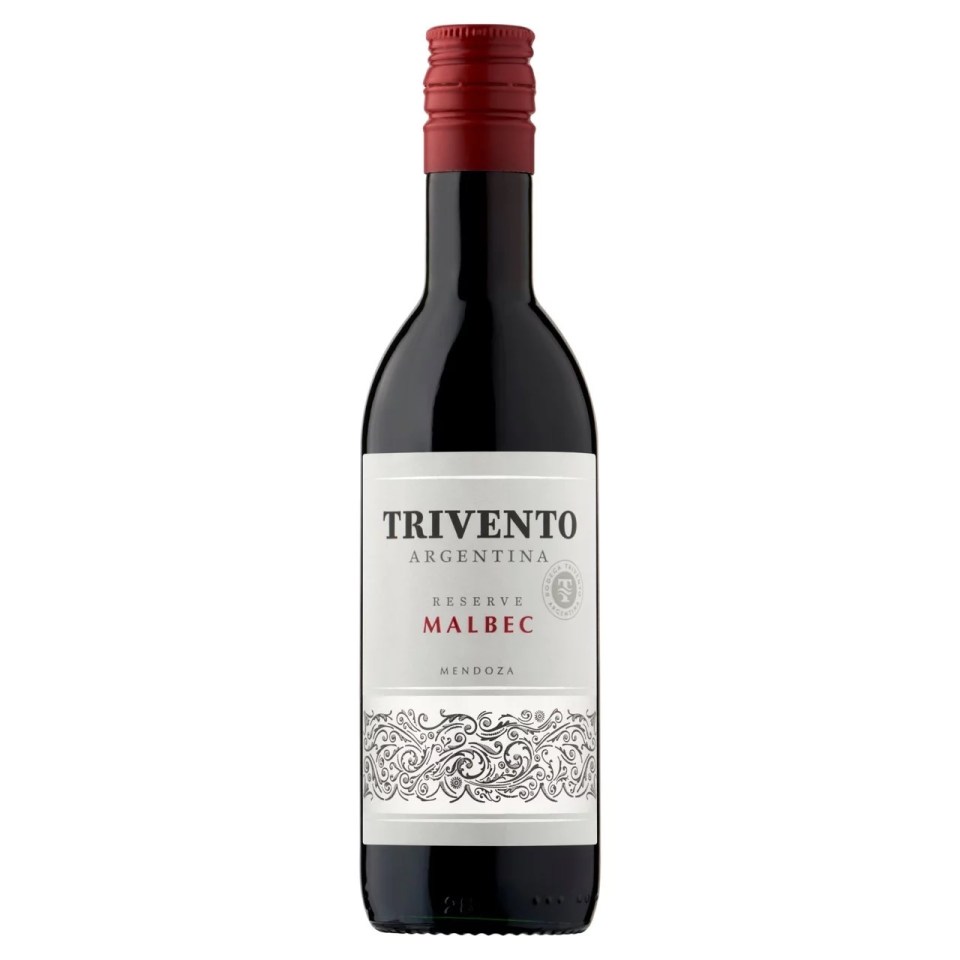 a bottle of trivento argentina reserve malbec from mendoza